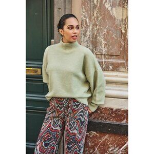NWT ESQUALO Jade Boxy Mock Neck Knit